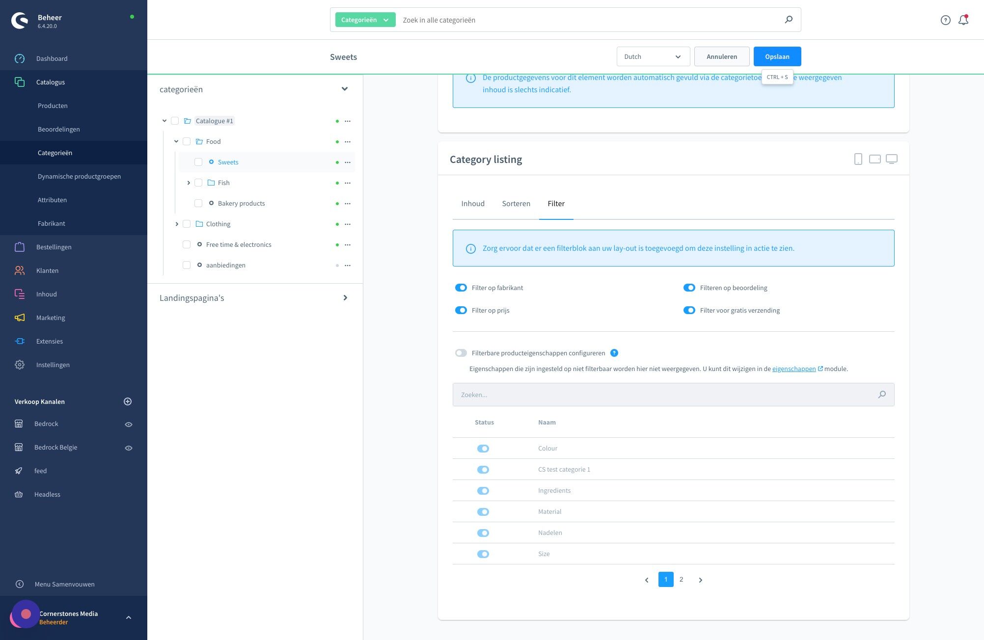 Screenshot of: Klik "Opslaan"
