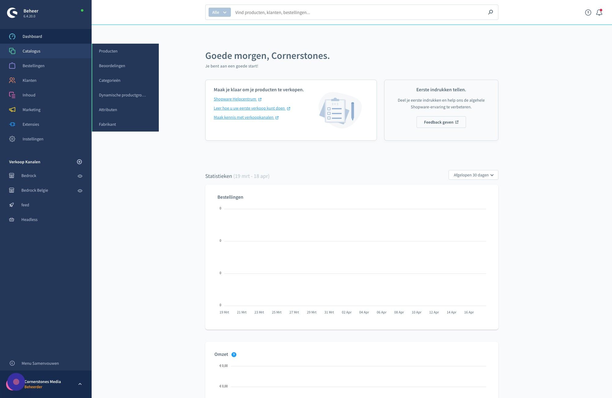 Screenshot of: Ga naar "Catalogus"