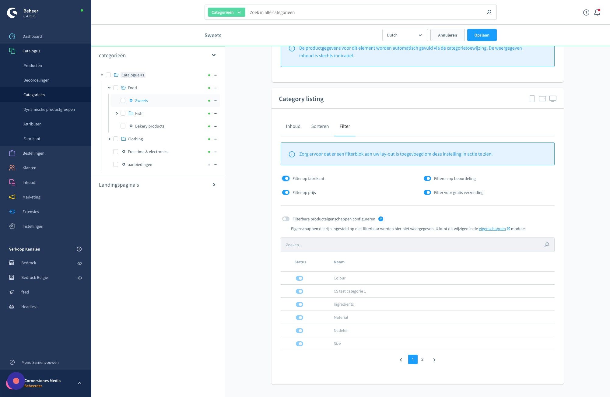 Screenshot of: Click the "Filter op prijs" field.