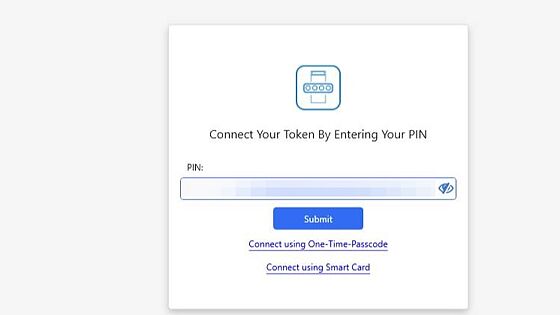 Screenshot of: Enter your PIN.