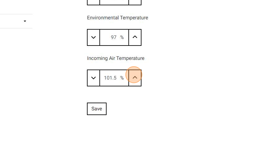 Screenshot of: Use the formula: 
(Desired Temperature reading / Actual Temperature reading) * 100 = %