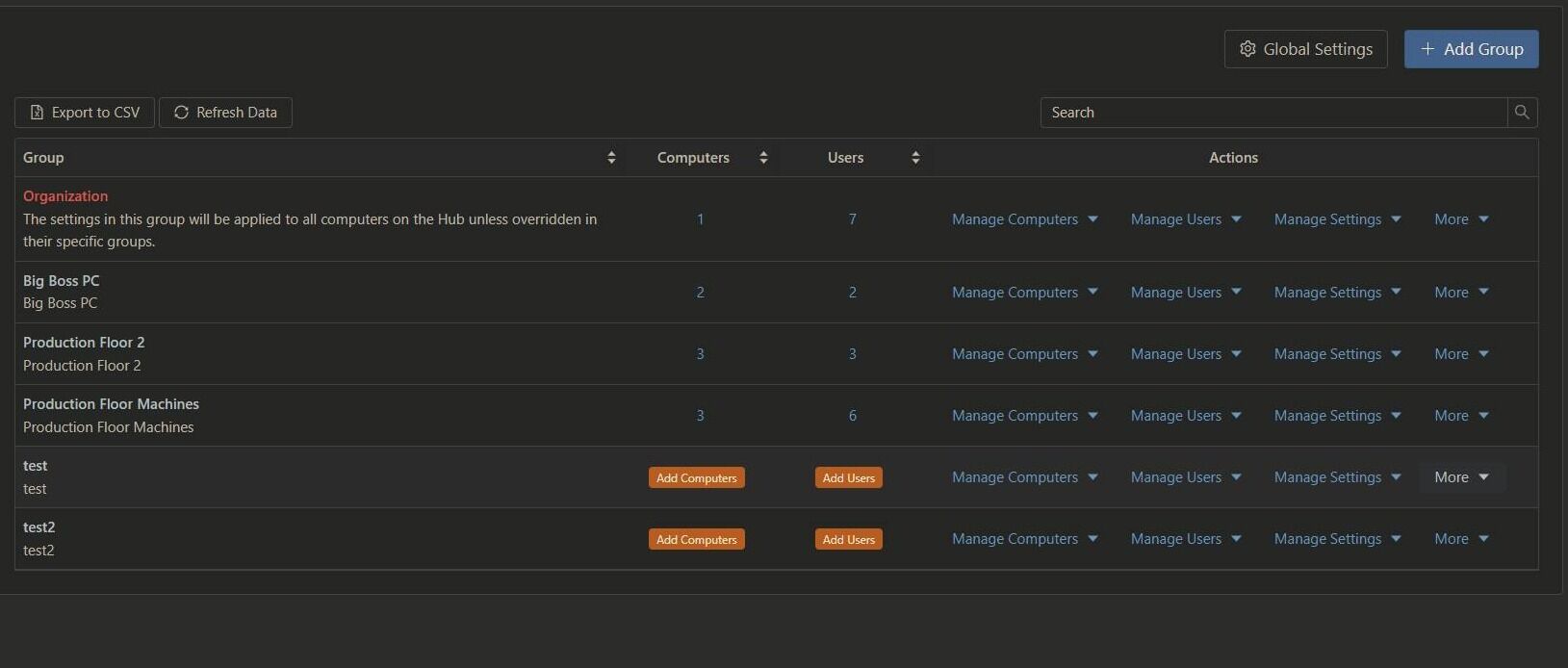Screenshot of: Under action, click "More"