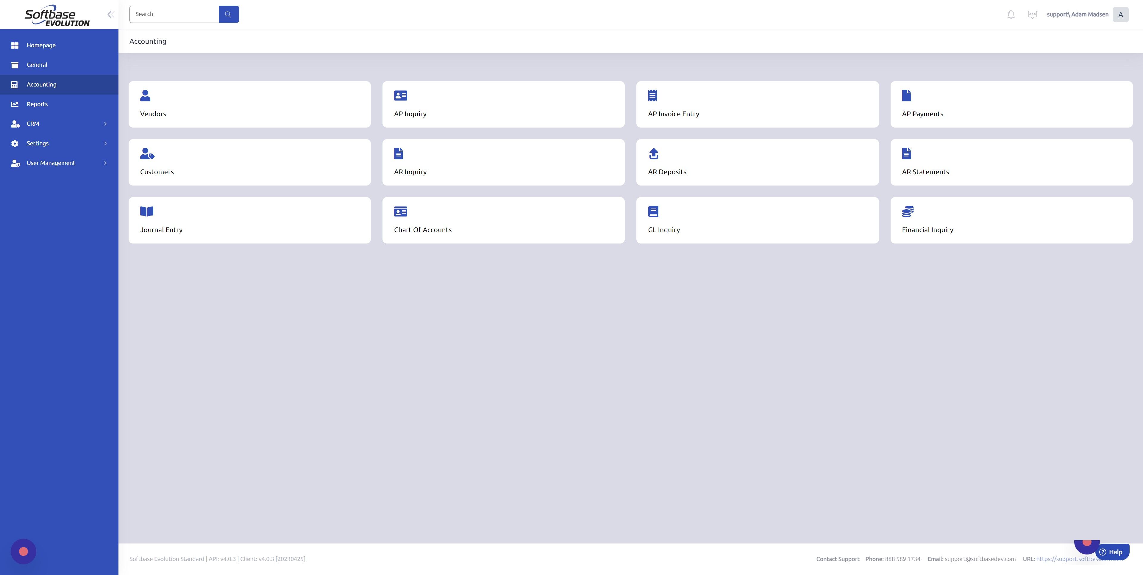 Screenshot of: Click "AR Deposits"