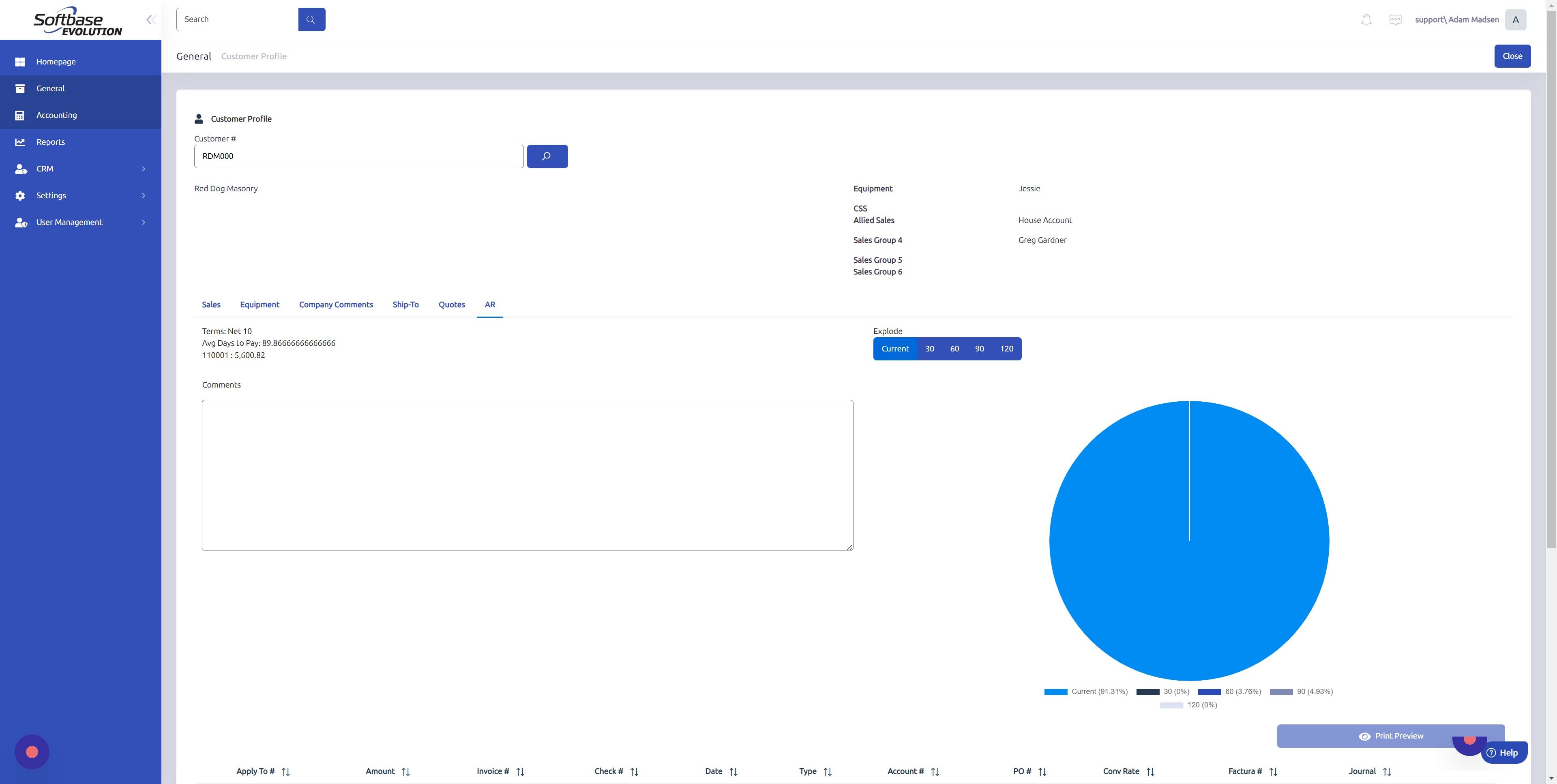 Screenshot of: Click "Accounting"
