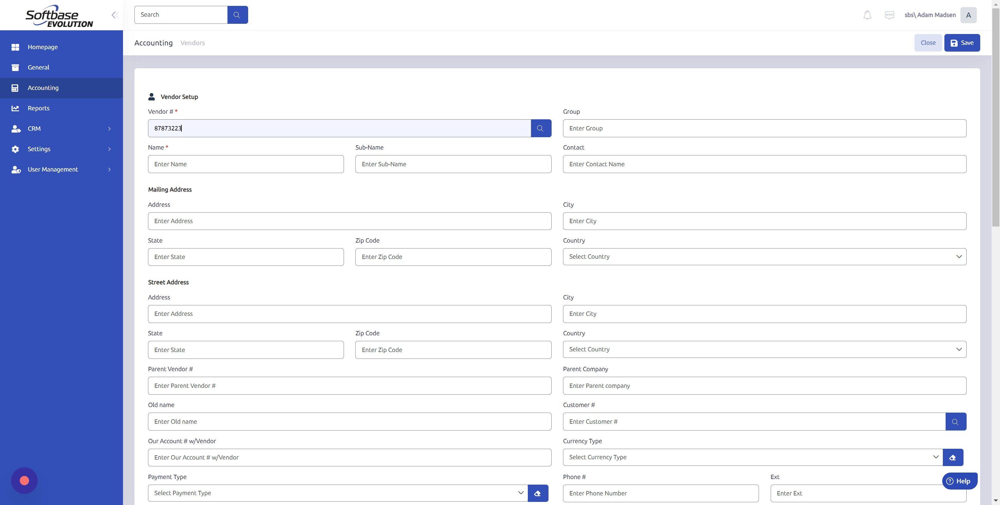 Screenshot of: Click the "Name *" field.