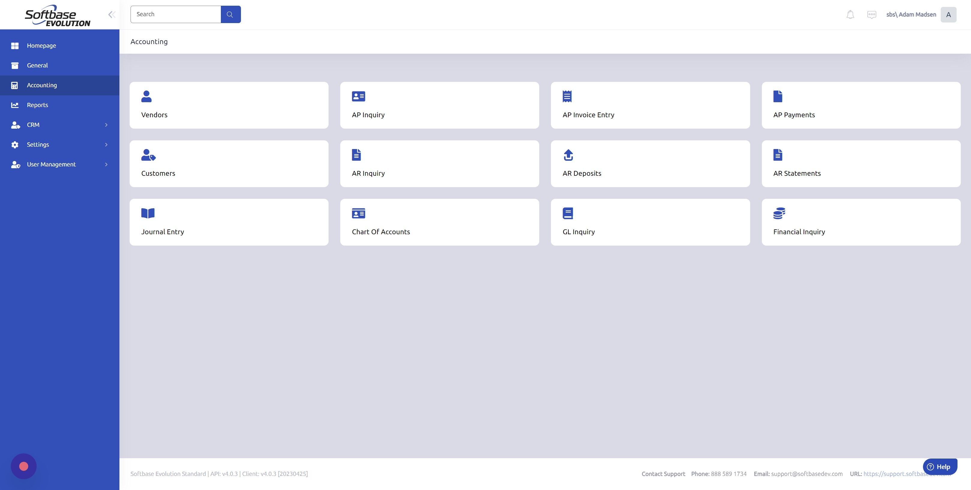 Screenshot of: Click "Vendors"