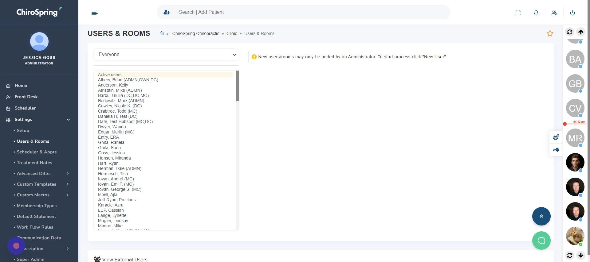 Screenshot of: Locate & Select Provider 