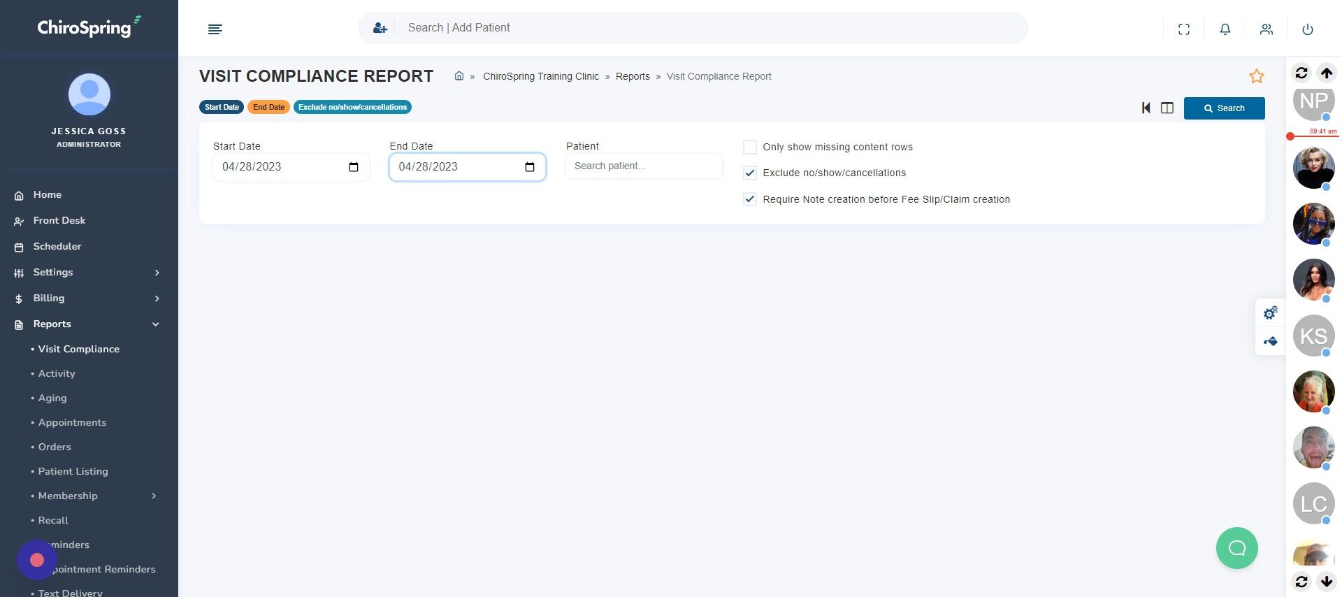Screenshot of: Click 