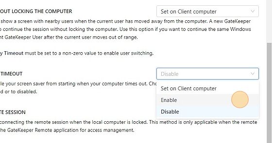 Screenshot of: Under Lock Settings, scroll down until you see Operating System Timeout, then expand the dropdown menu and make a selection. 
