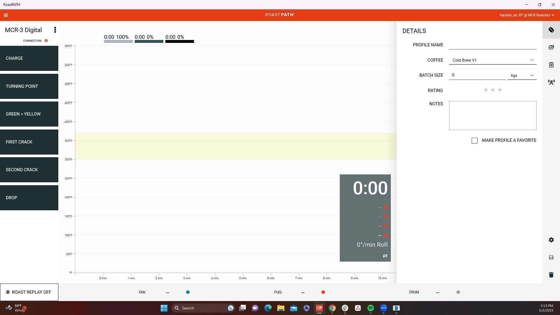 Screenshot of: Click the Bean Icon again to close 