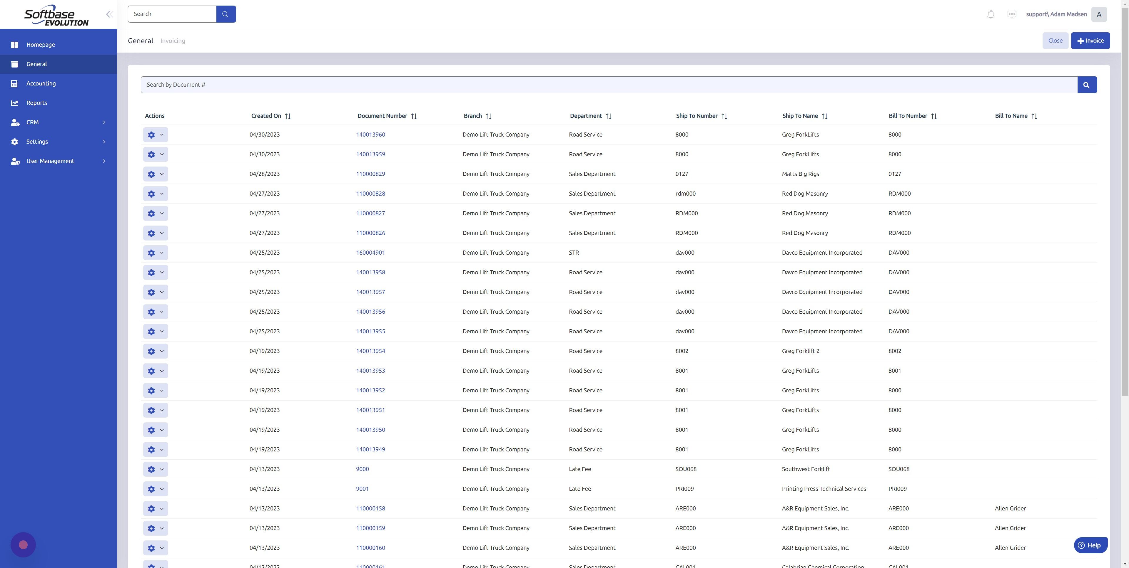 Screenshot of: Select your document number.