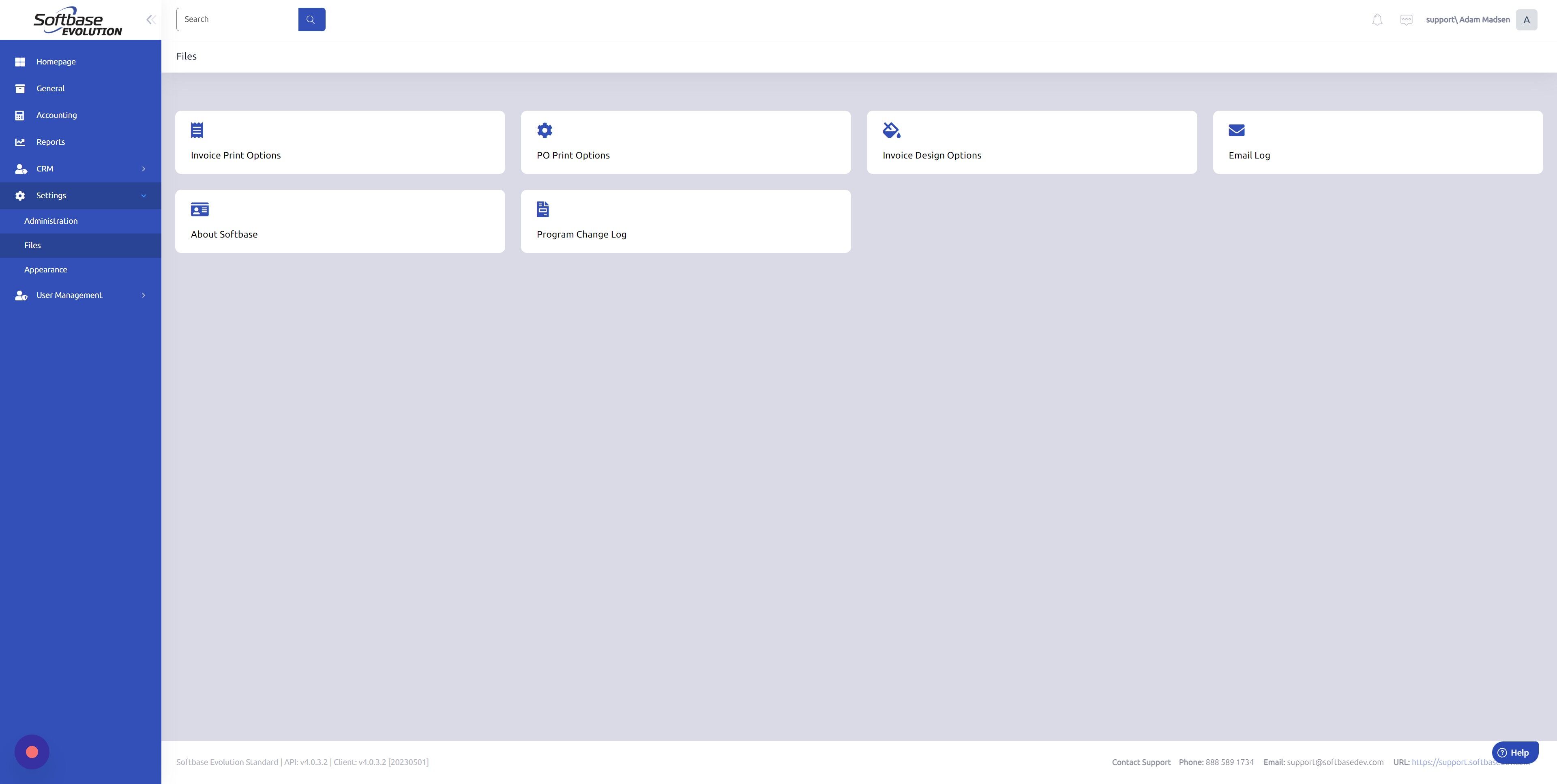 Screenshot of: Click "Invoice Design Options"