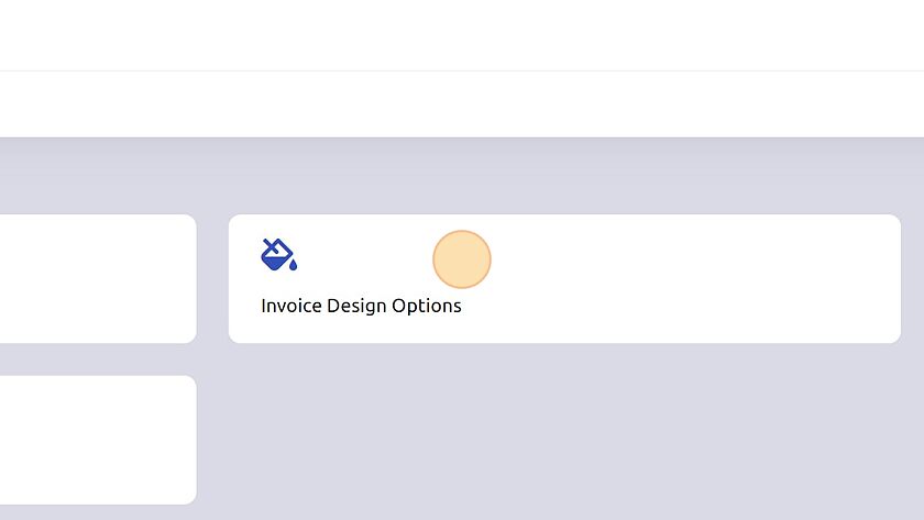 Screenshot of: Click "Invoice Design Options"
