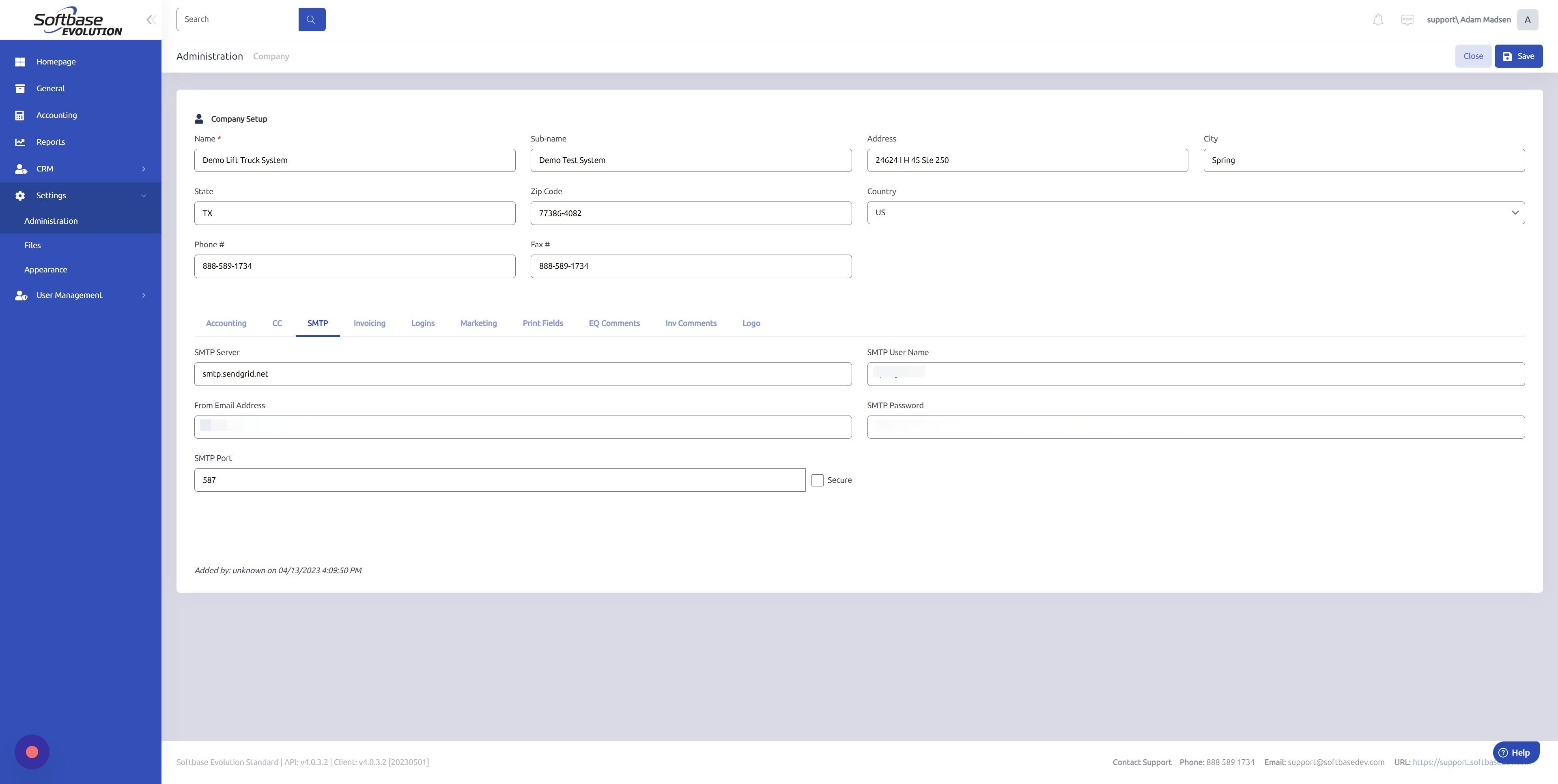 Screenshot of: Enter your email server information.