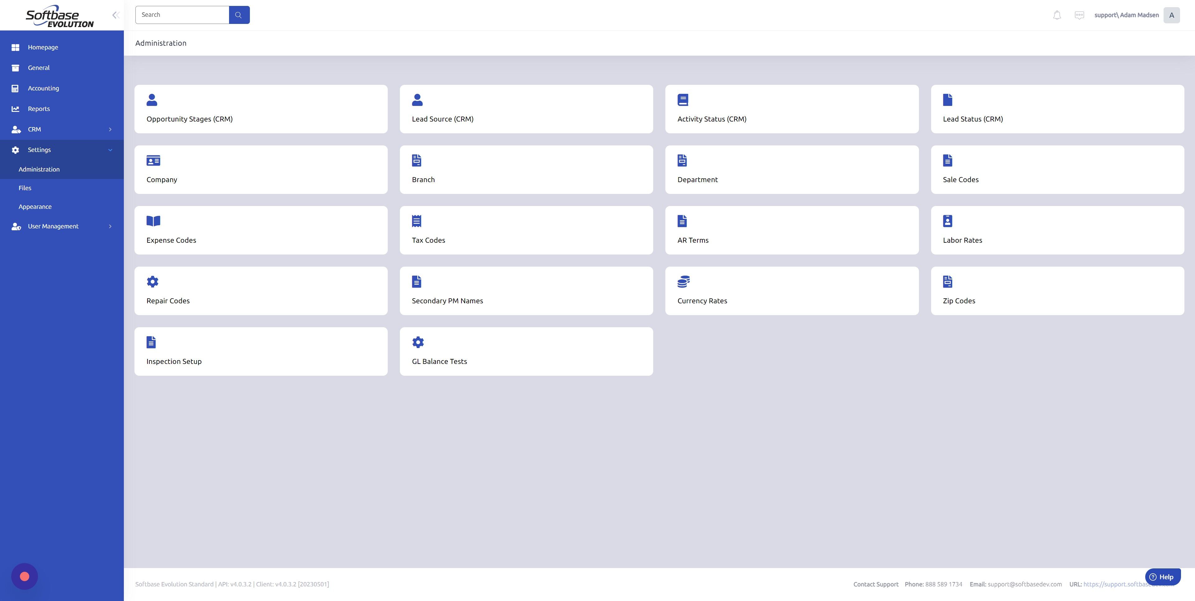 Screenshot of: Click "Company"