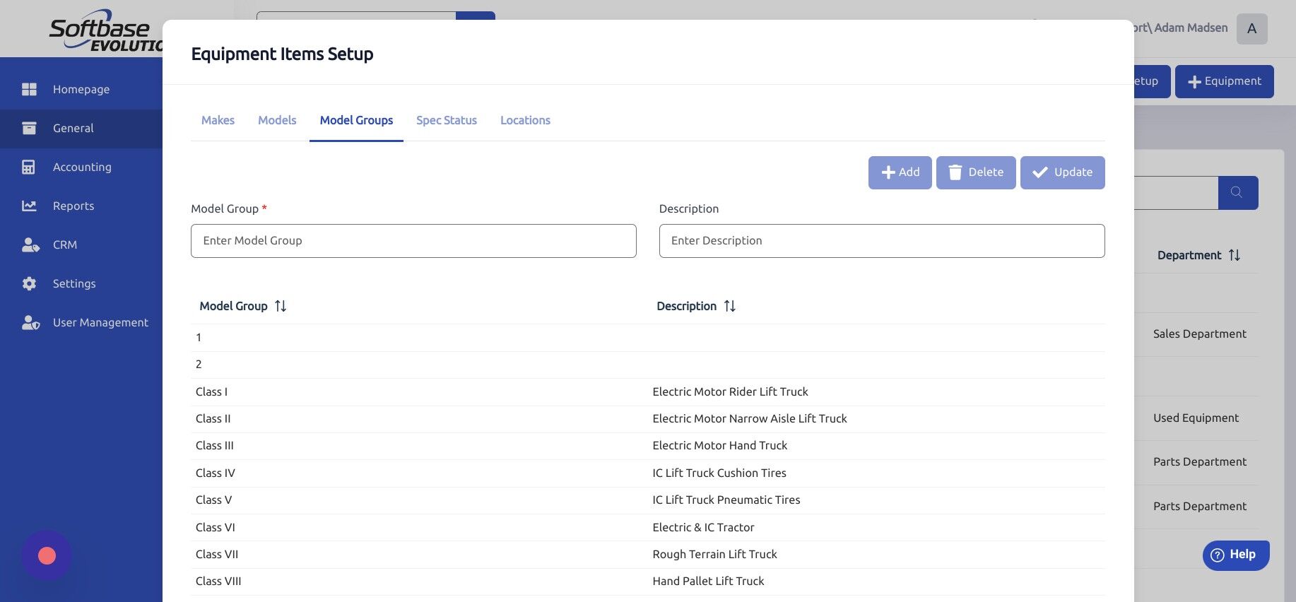 Screenshot of: Spec Status