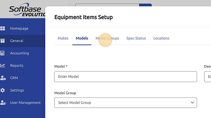 Screenshot of: Model Groups