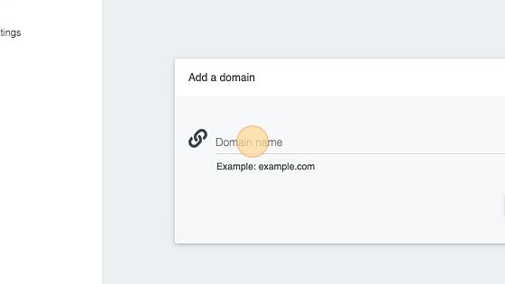 Screenshot of: Click "Domain name"
