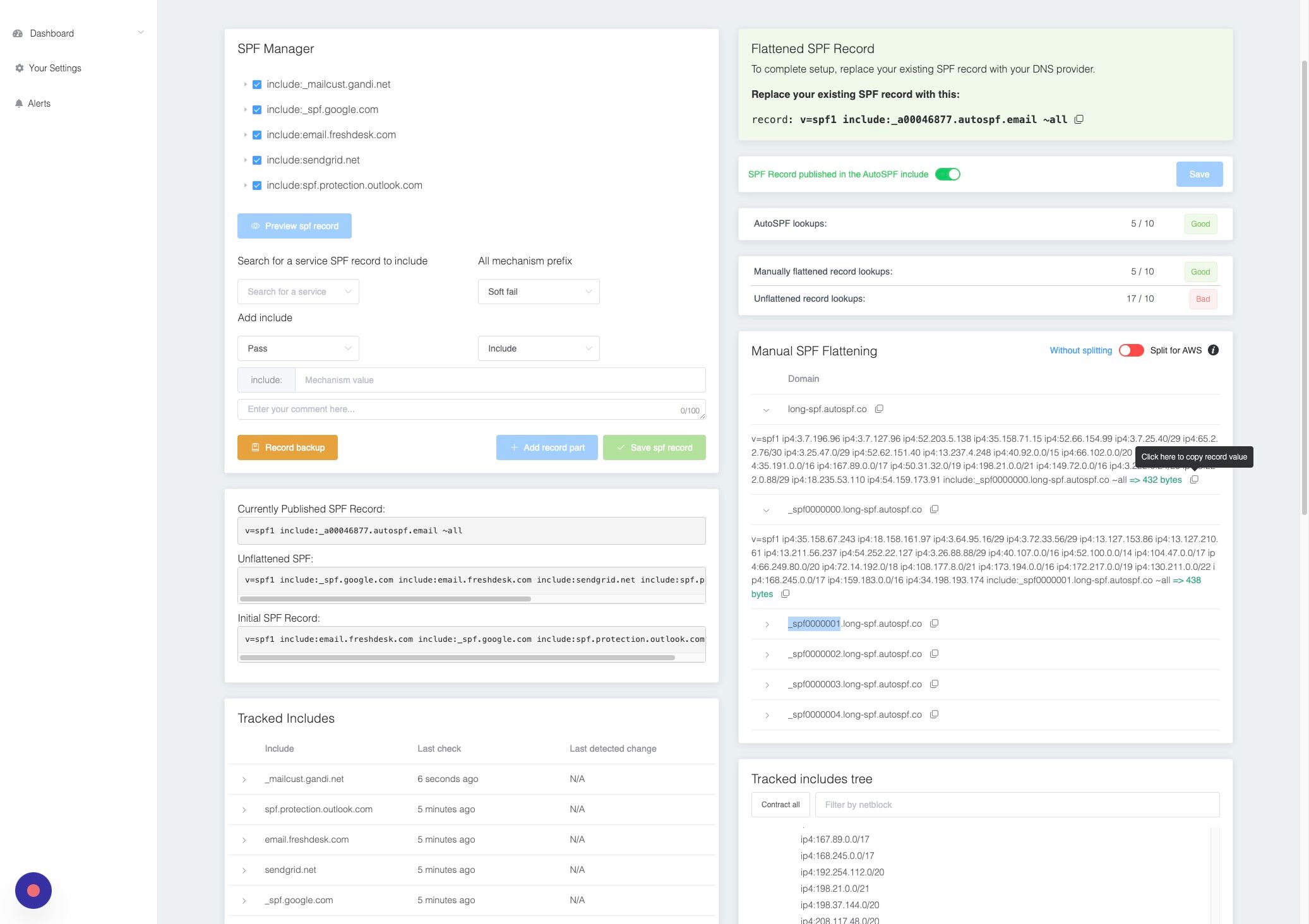 Screenshot of: Click here.