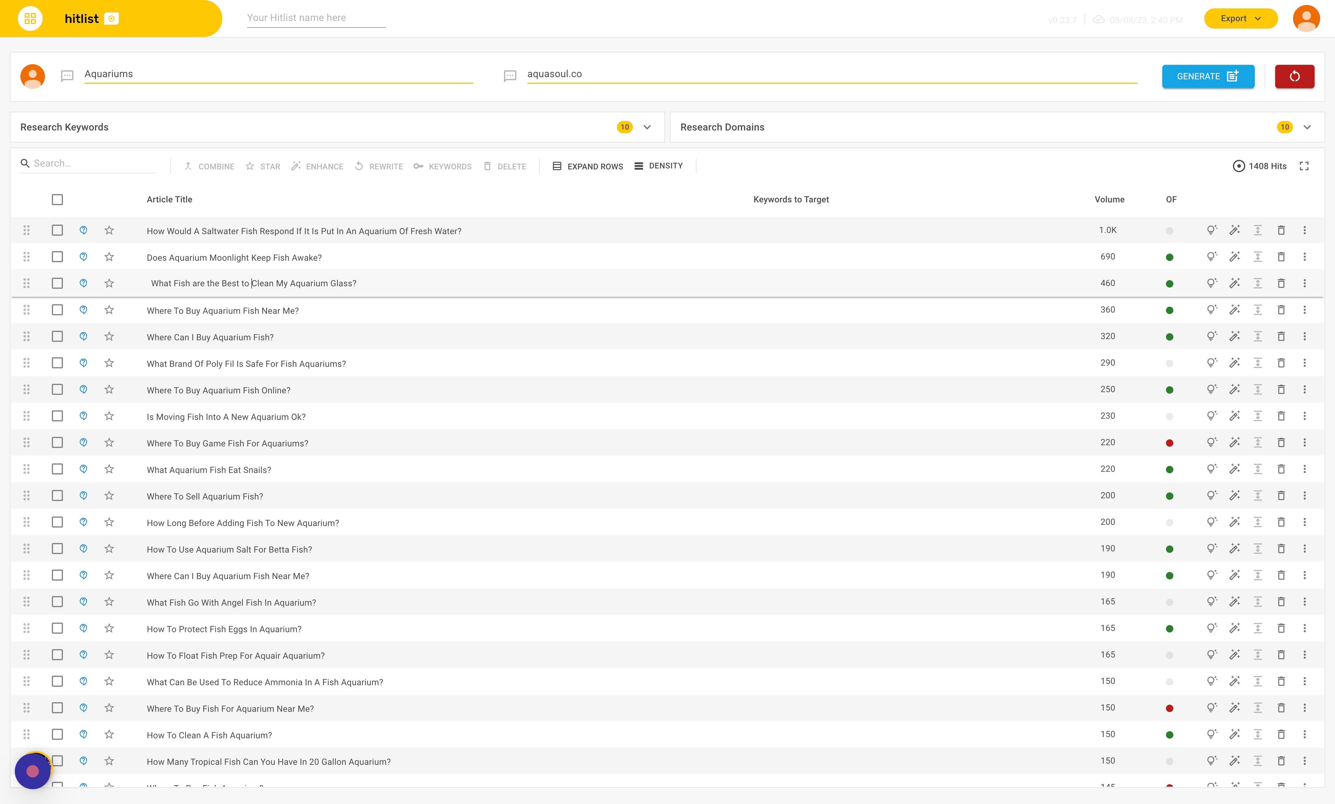 Screenshot of: Hit [[enter]] or [[tab]] on your keyword to save and exit the text field.