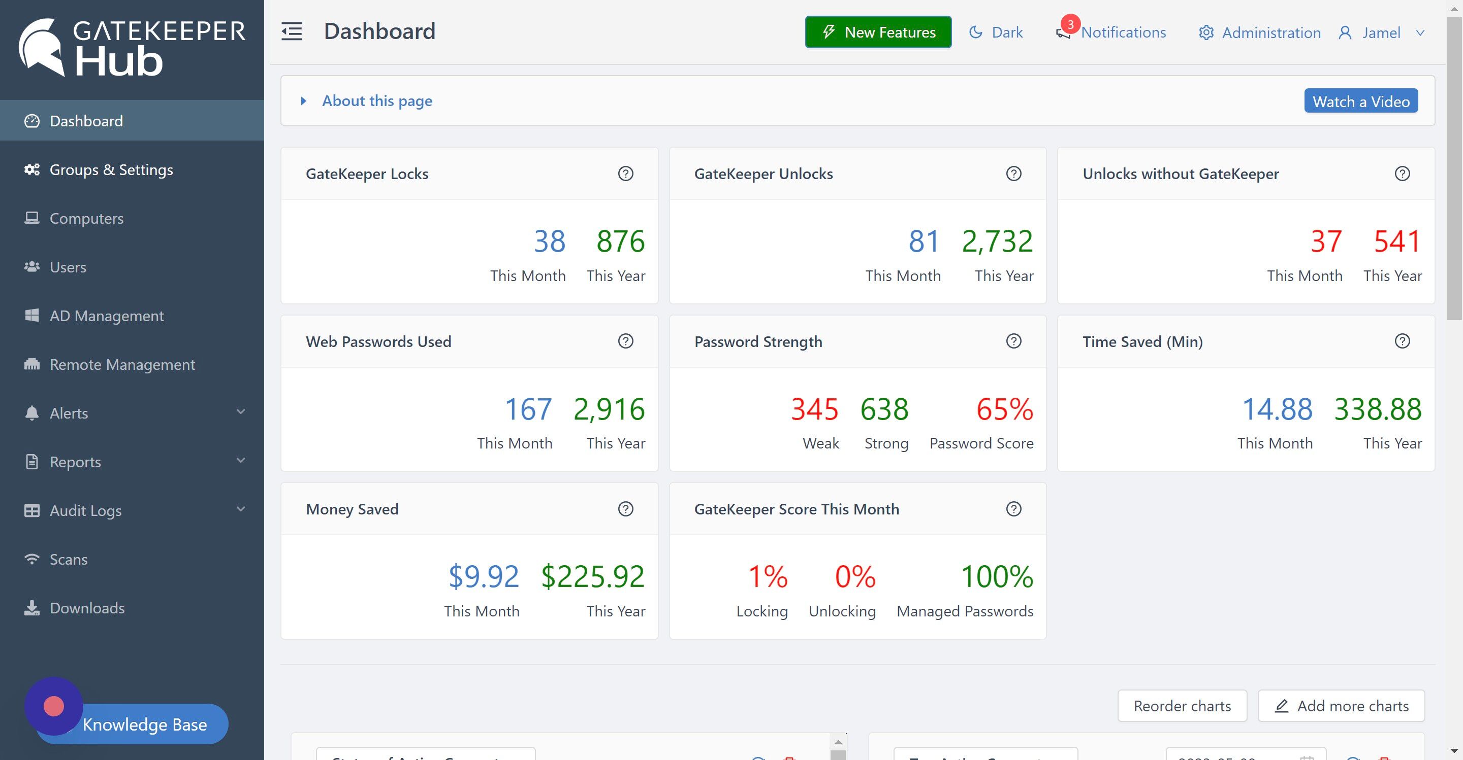 Screenshot of: Click "Groups & Settings"
