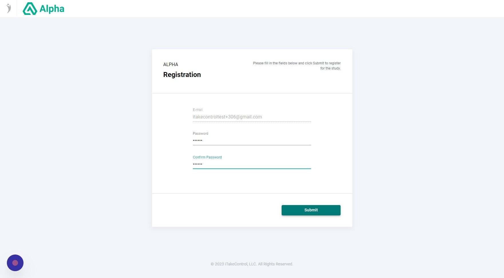 Screenshot of: Click "Submit"