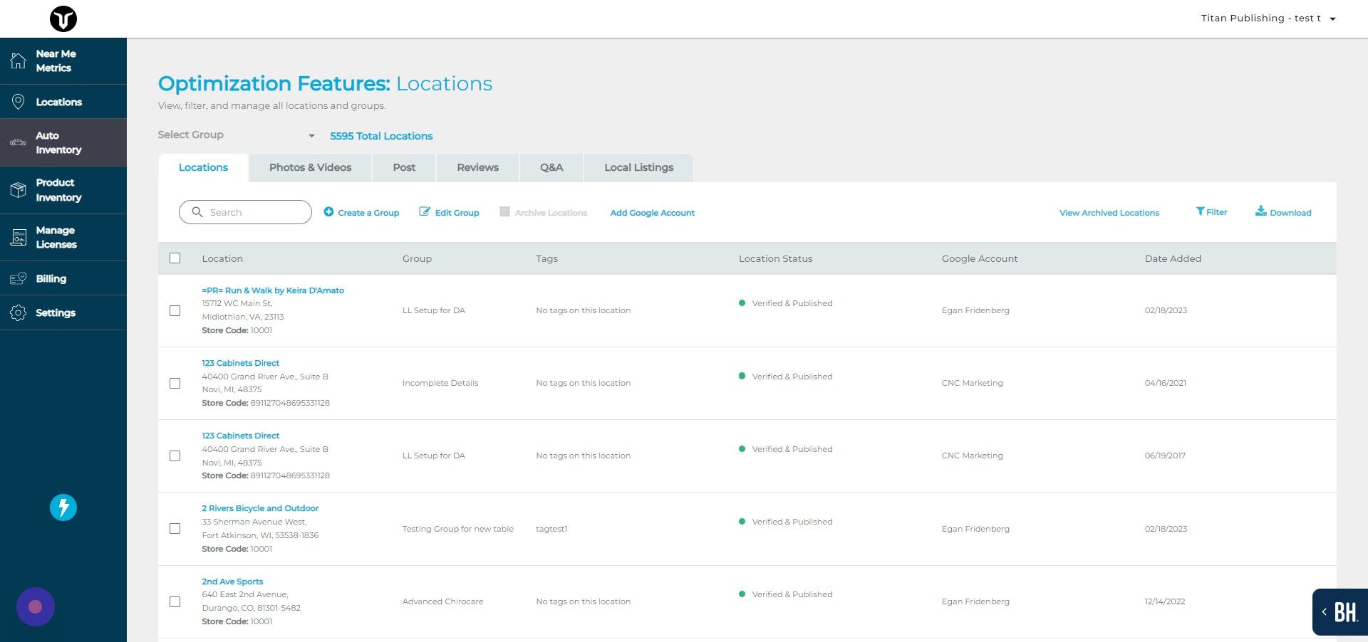 Screenshot of: Click "Auto Inventory"