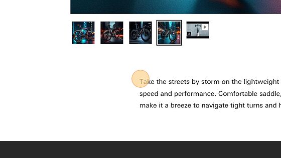 Screenshot of: Click "Take the streets by storm on the lightweight and aerodynamic Road Bike X3. It's precision-engineered for speed and performance. Comfortable sadd..."