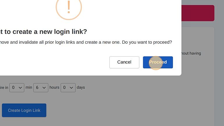 Screenshot of: Click "Proceed"