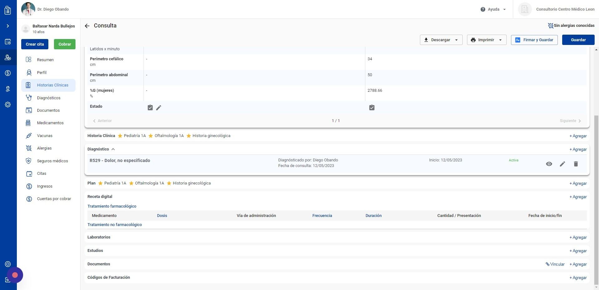 Screenshot of: en Receta Digital, haga click en  "+ Agregar"