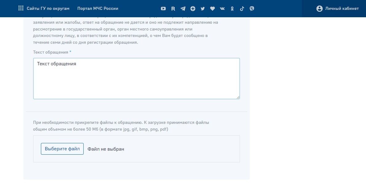 Screenshot of: Также Вы можете добавить дополнительные документы, загрузив их со своего устройства. Внимательно прочтите требования к загружаемым файлам.
