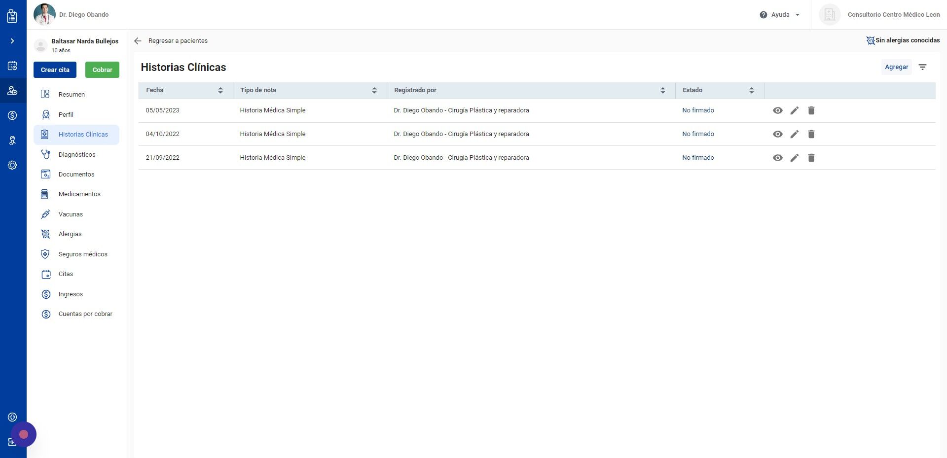 Screenshot of: Haga click en "Agregar"