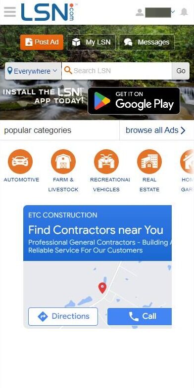 Screenshot of: From the Homepage, Click "My LSN"