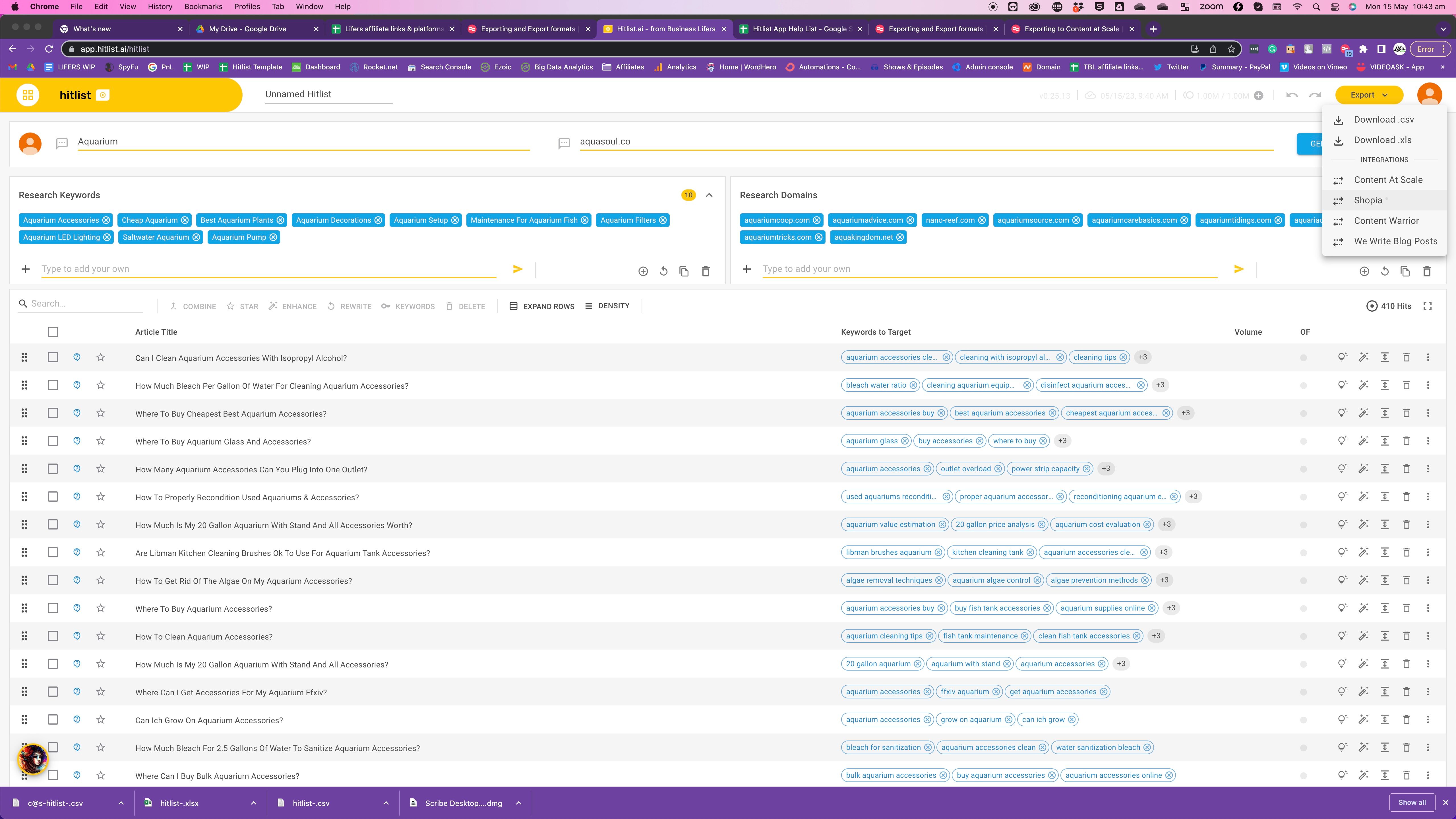 Screenshot of: A dropdown will appear. Click on "Shopia".