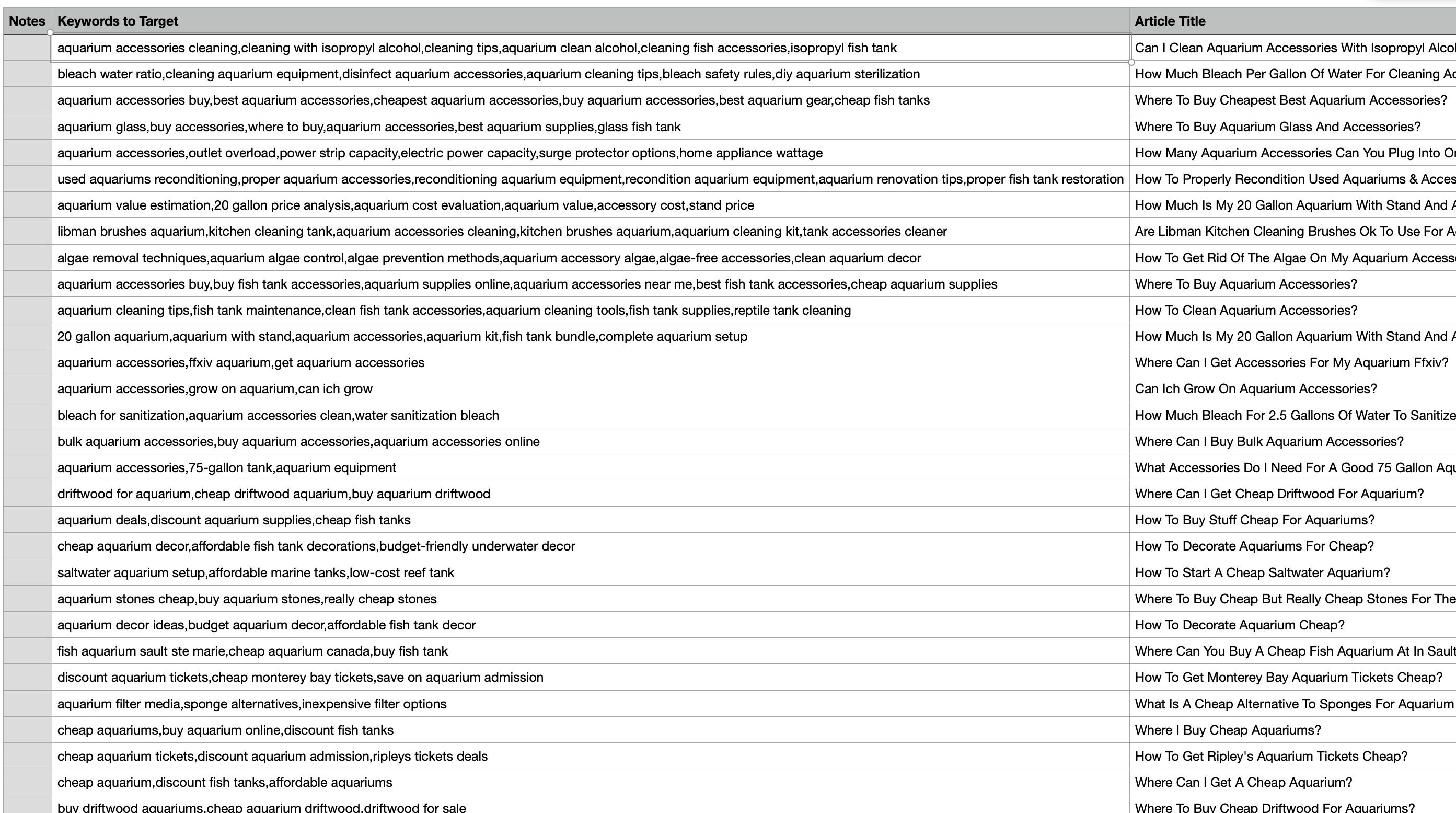 Screenshot of: You can now open or import the csv into Content At Scale.
