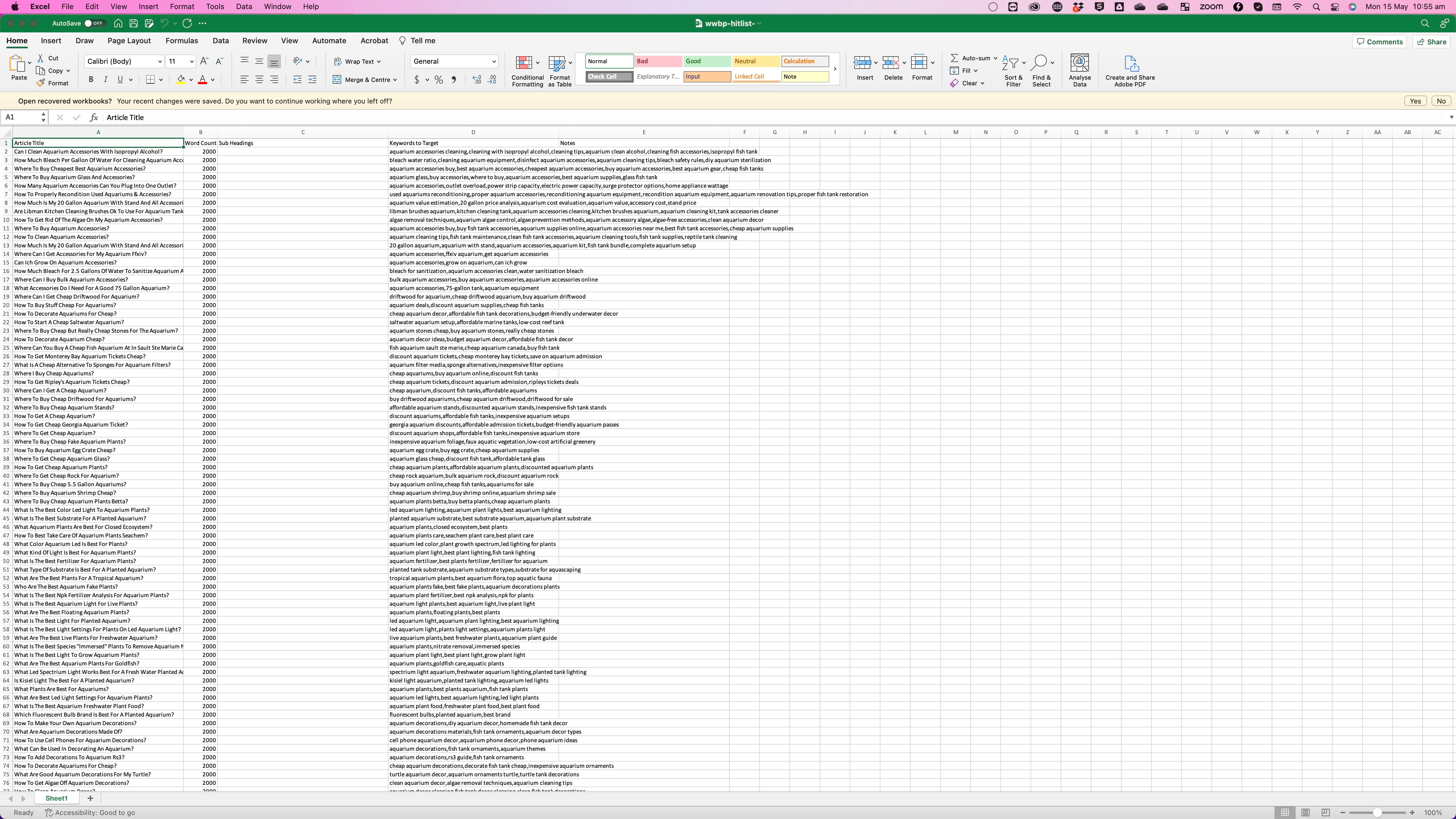 Screenshot of: You can now open or import the file into We Write Blog Posts.