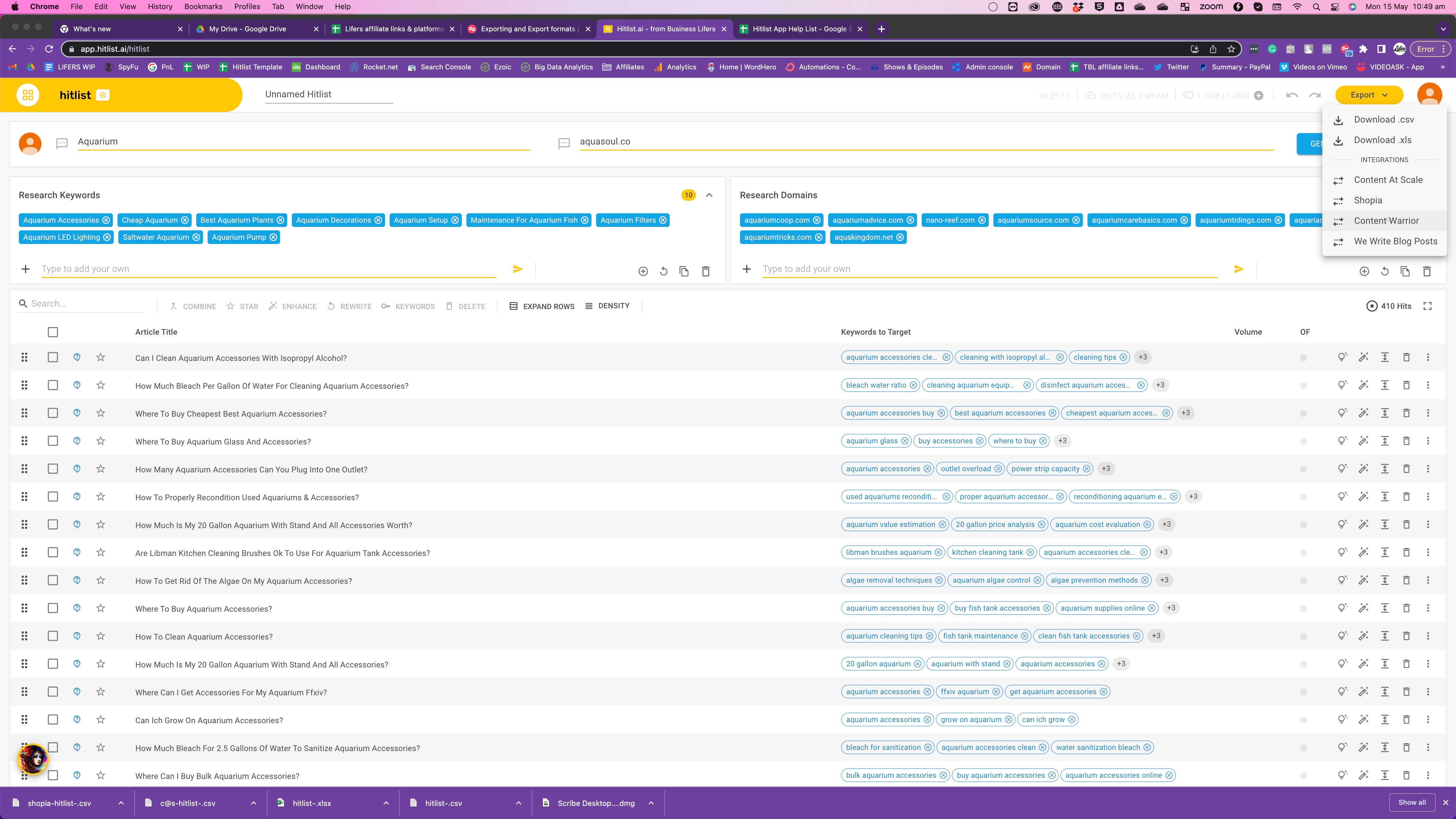 Screenshot of: A dropdown will appear. Click on "Content Warrior"