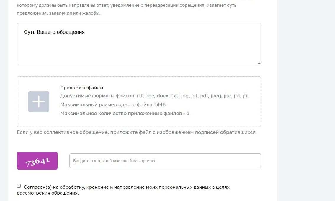Screenshot of: Введите проверочный код. 