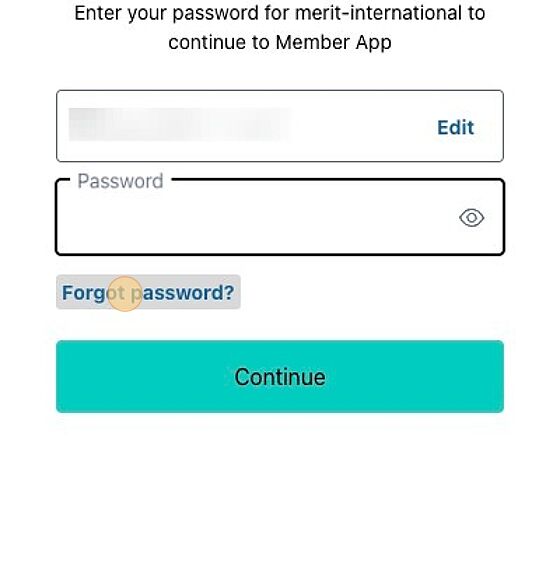 Screenshot of: Click "Forgot password?"