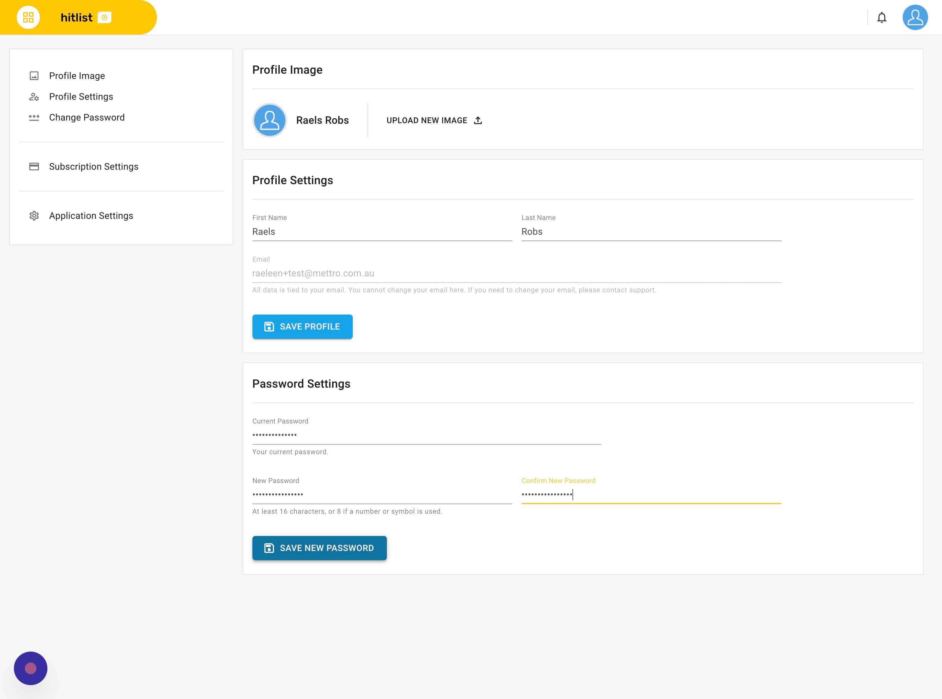 Screenshot of: Click "SAVE NEW PASSWORD"