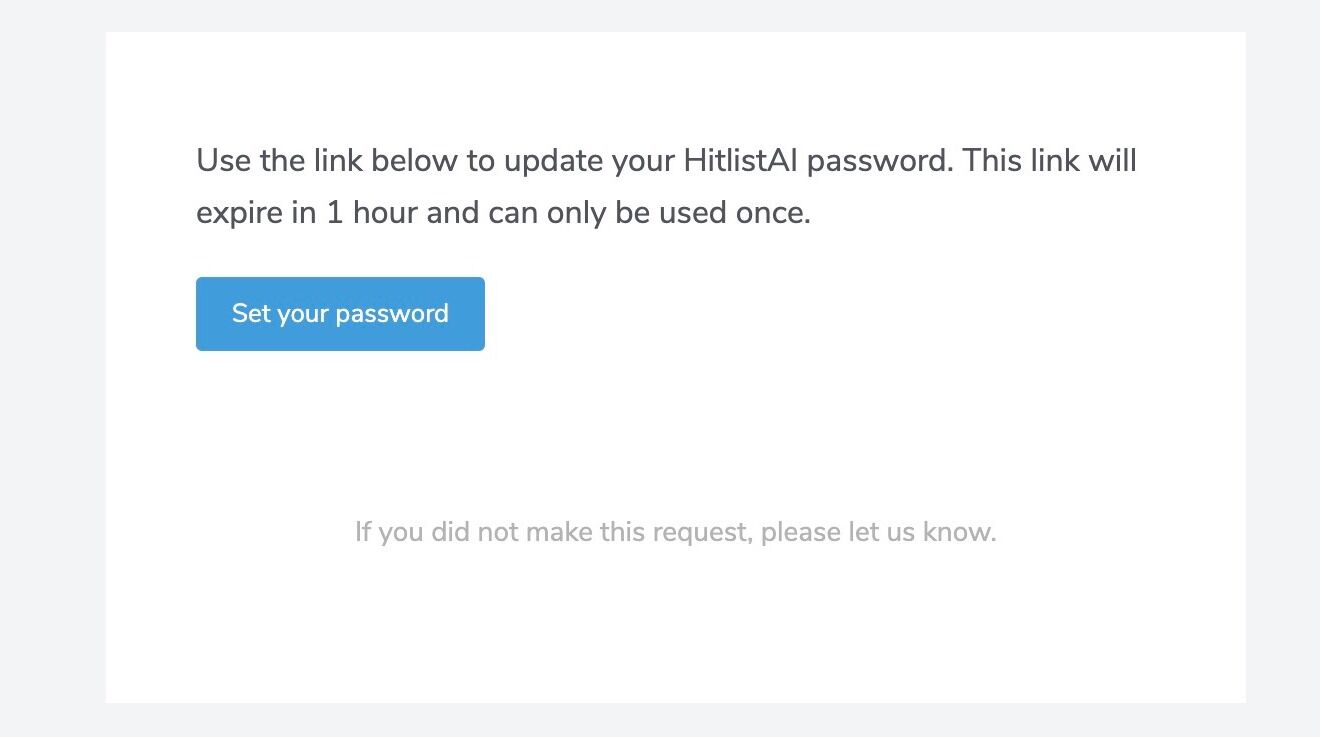 Screenshot of: Click the button "Set your password".