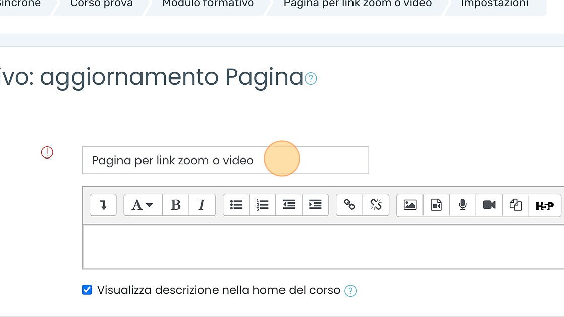 Screenshot of: E nel campo