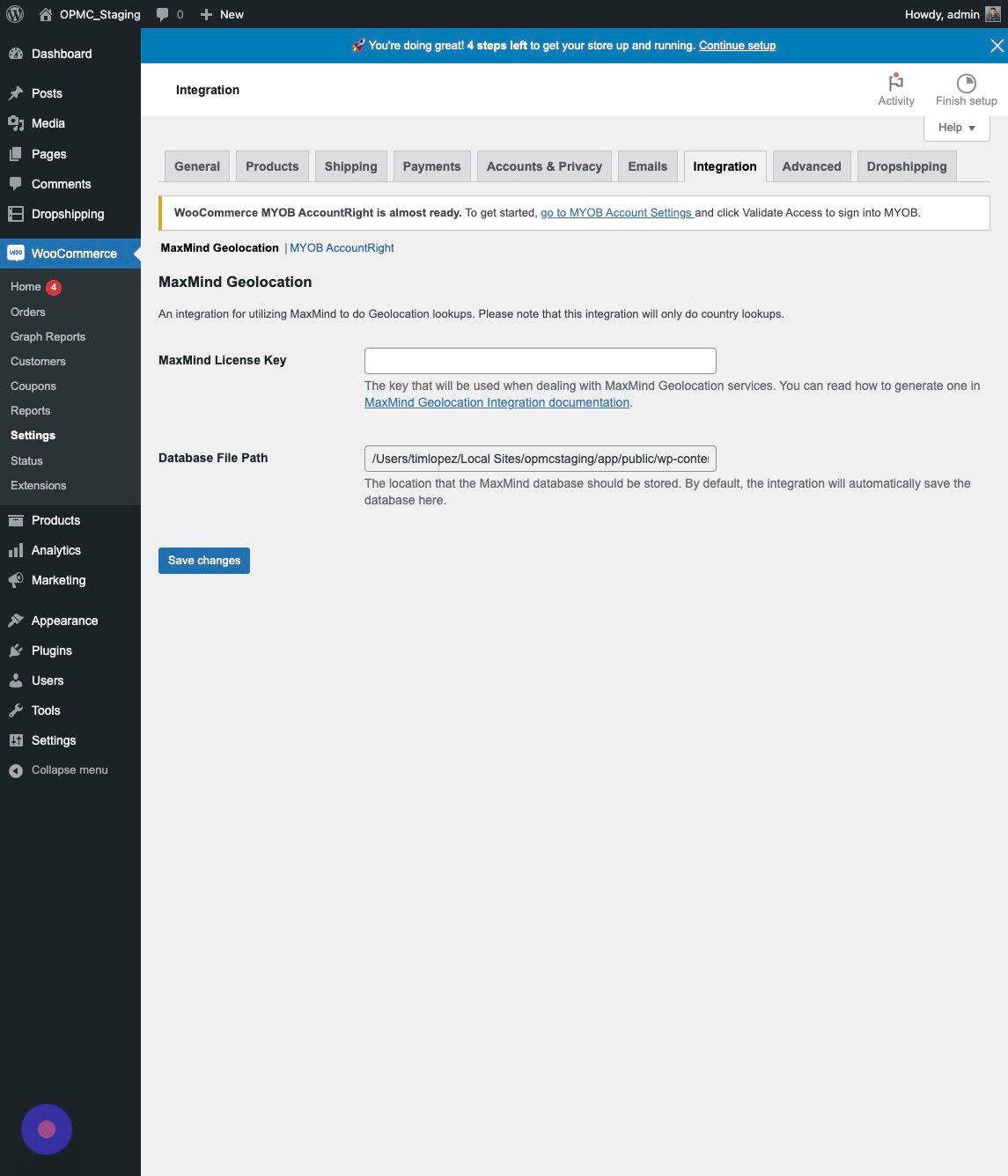Screenshot of: Click "MYOB AccountRight"