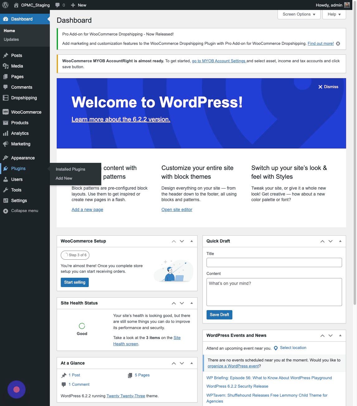 Screenshot of: Click here.