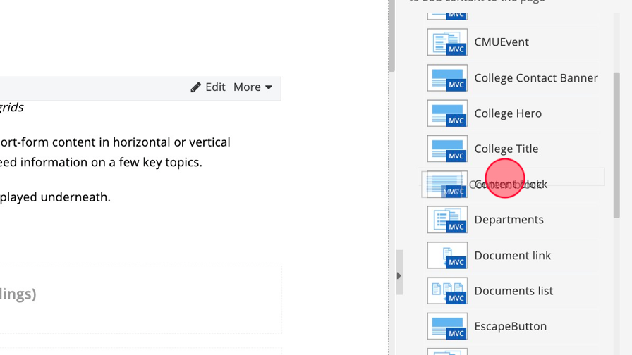 Screenshot of: Click Content and select the