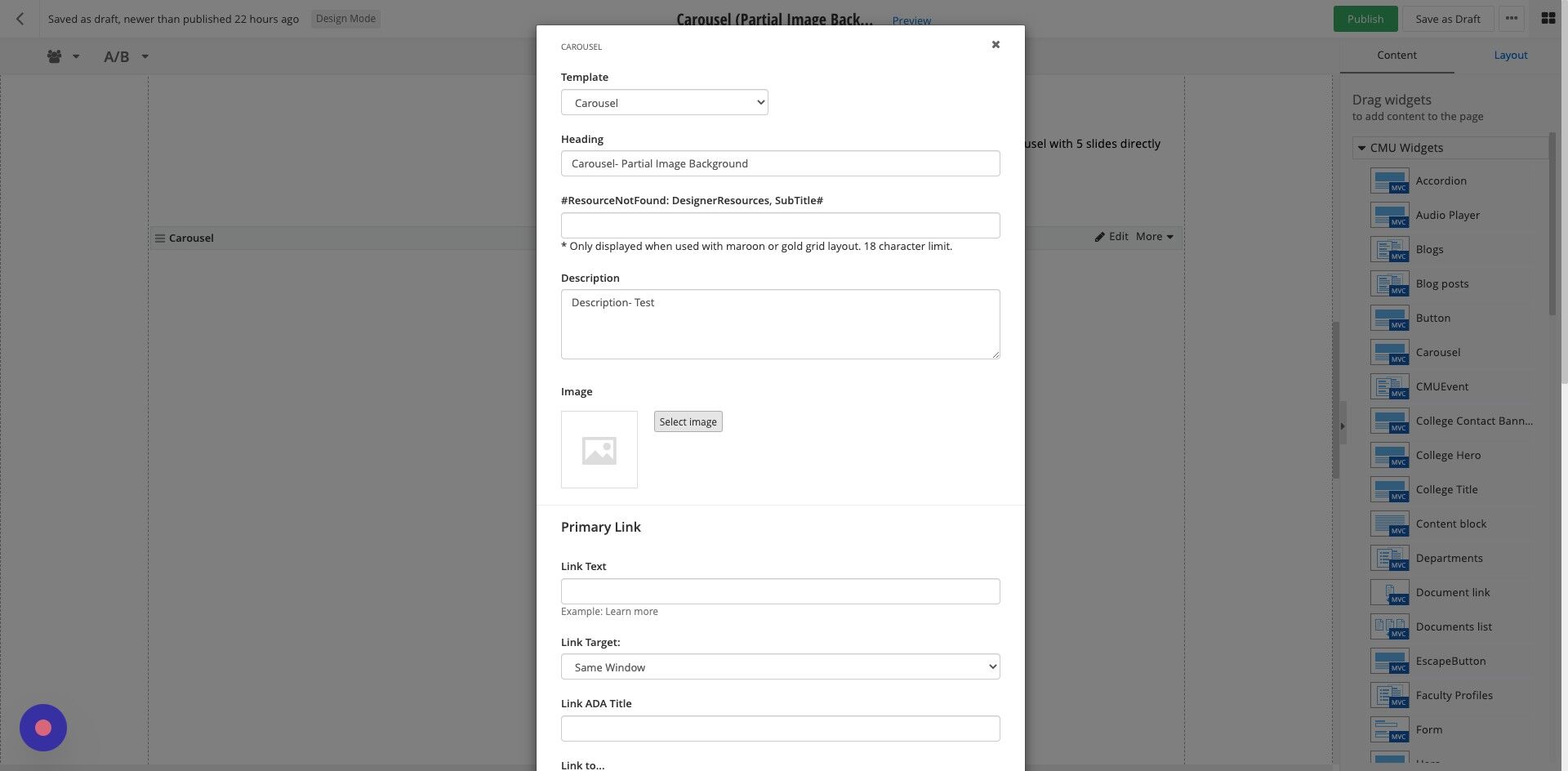 Screenshot of:  Image: Select an image by going into the correct folder and finding the appropriately sized image to select.