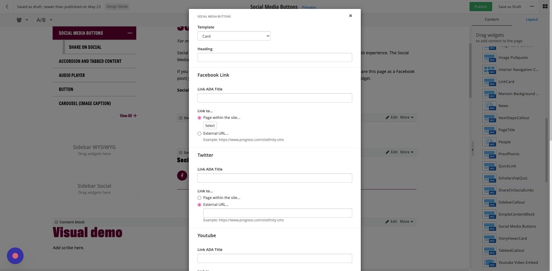 Screenshot of: Template: Card.
