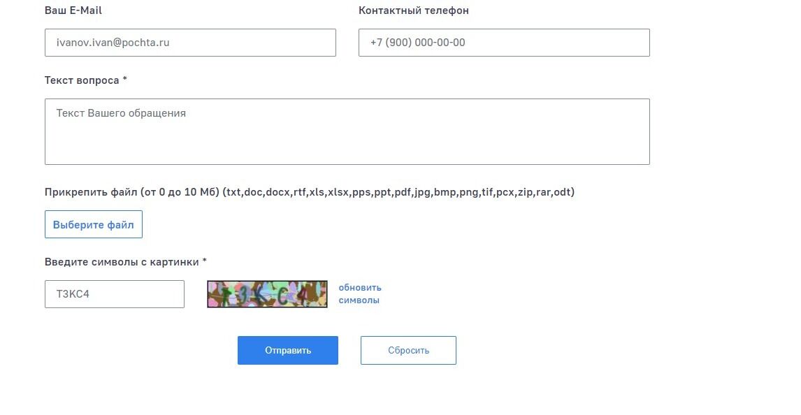 Screenshot of: Нажмите кнопку "Отправить". Отслеживать статус можно по электронной почте.