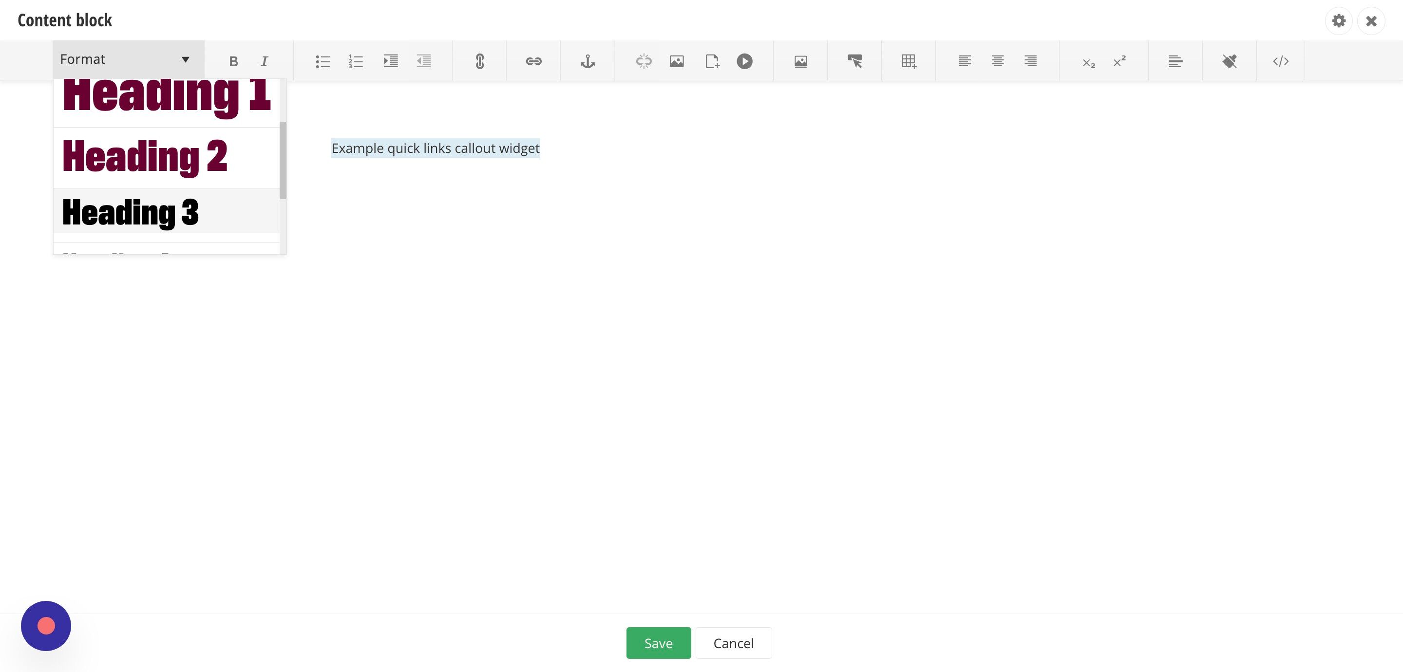 Screenshot of: Click on 