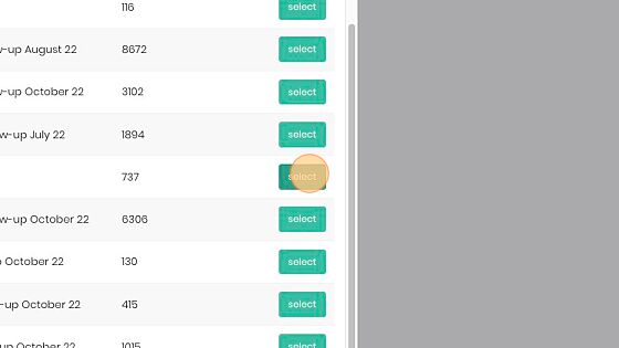 Screenshot of: Select the campaign you want to do the follow-up